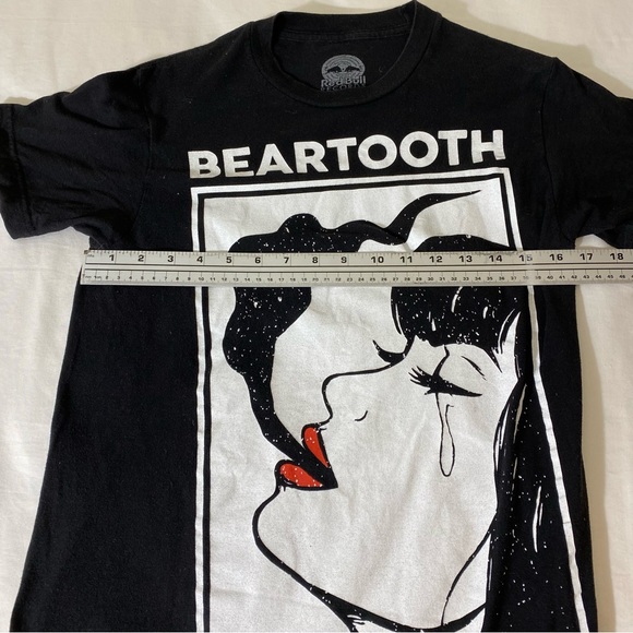 RedBull Records Black Beartooth Tee Shirt Size Small Female Smoking Tear Graphic - Picture 2 of 6